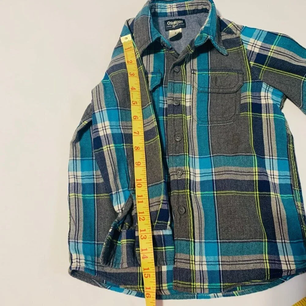 Oshkosh Bgosh Squared Long Sleeve Shirt‎ Size 5